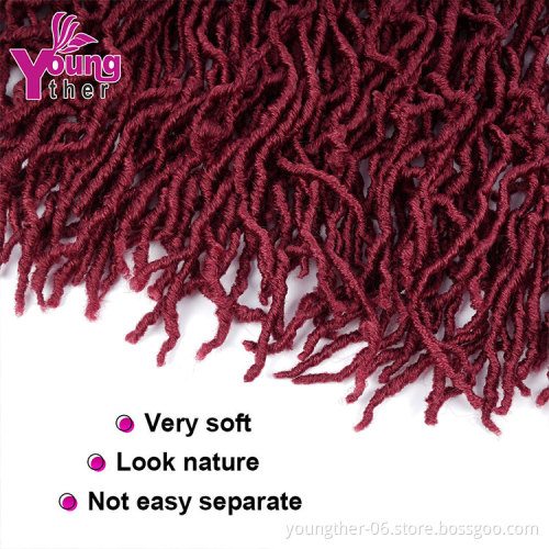 Wholesale Faux Locs Crochet Hair Packs New locs Synthetic Braiding Hair Braids Extensions  New soft Faux Locs